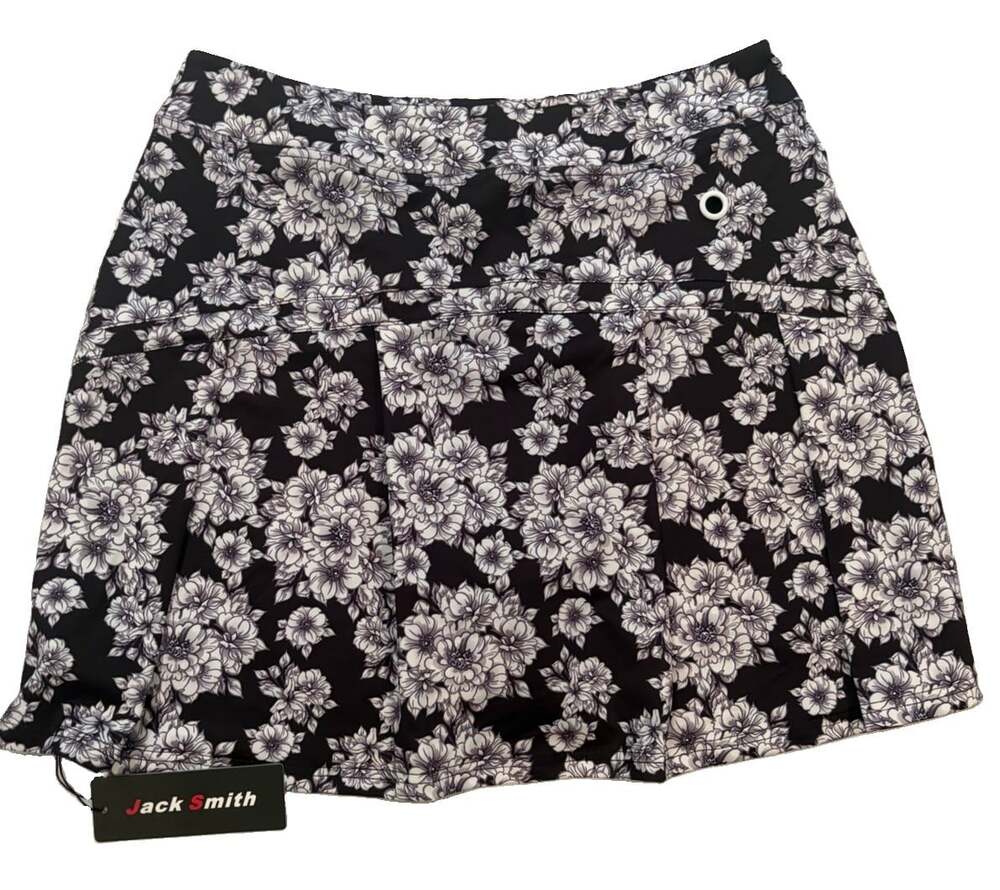 Jack Smith Skort Women’s 2XL Black/White Floral Pleated